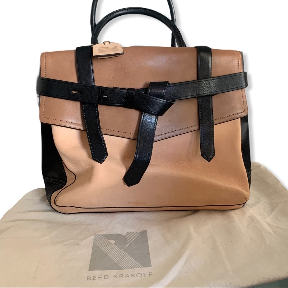 Reed Krakoff structure leather satchel